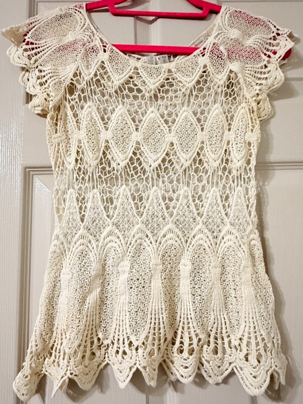 Madison Petite Crochet Top sz PM